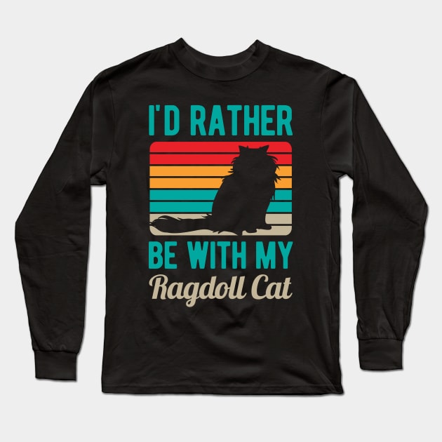 Funny Ragdoll Cat Gifts Long Sleeve T-Shirt by Crea8Expressions